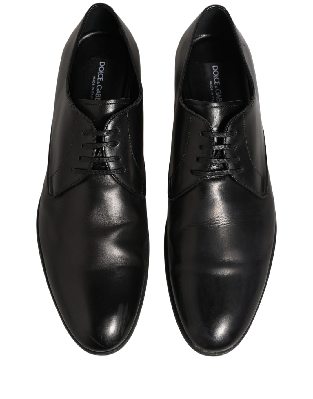 Dolce &amp; Gabbana Dress Black Leather Lace Up Derby Shoes