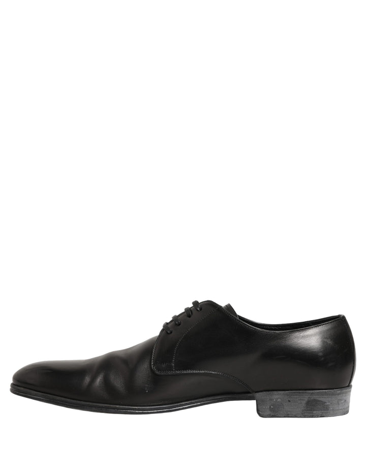 Dolce &amp; Gabbana Dress Black Leather Lace Up Derby Shoes