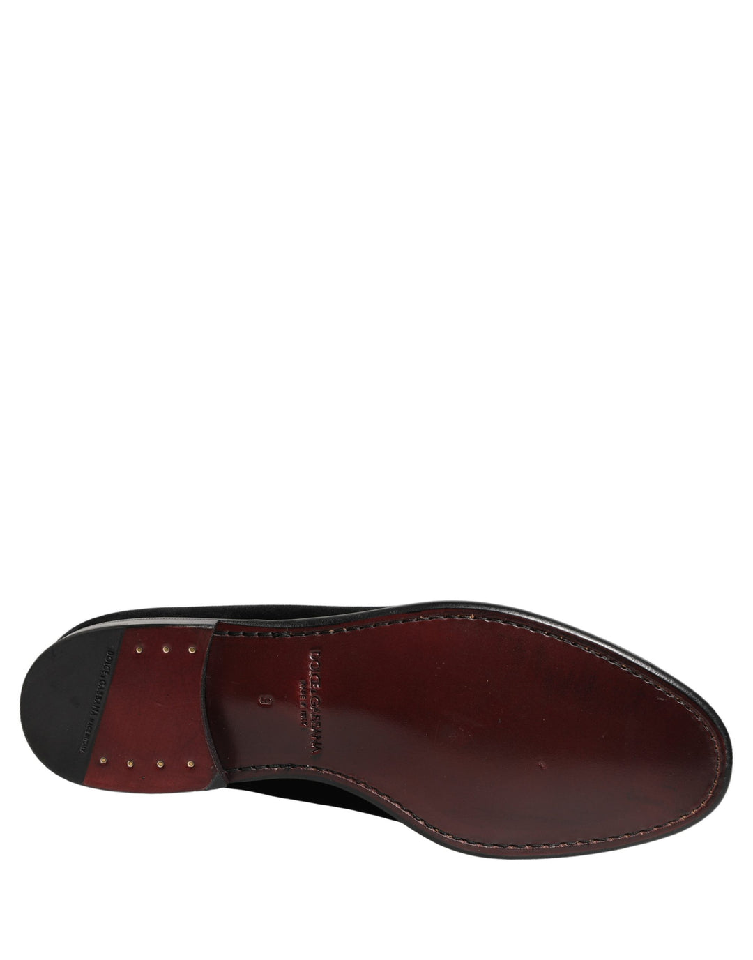 Dolce &amp; Gabbana Black Velvet Loafers Formal Men Dress Shoes