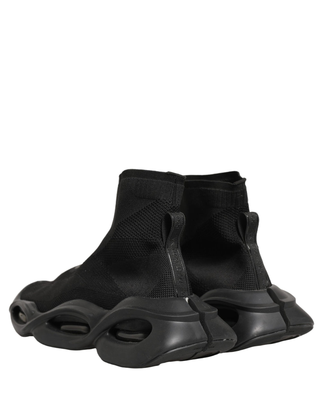 Dolce &amp; Gabbana Black Slip On Wave Socks Men Sneakers Shoes