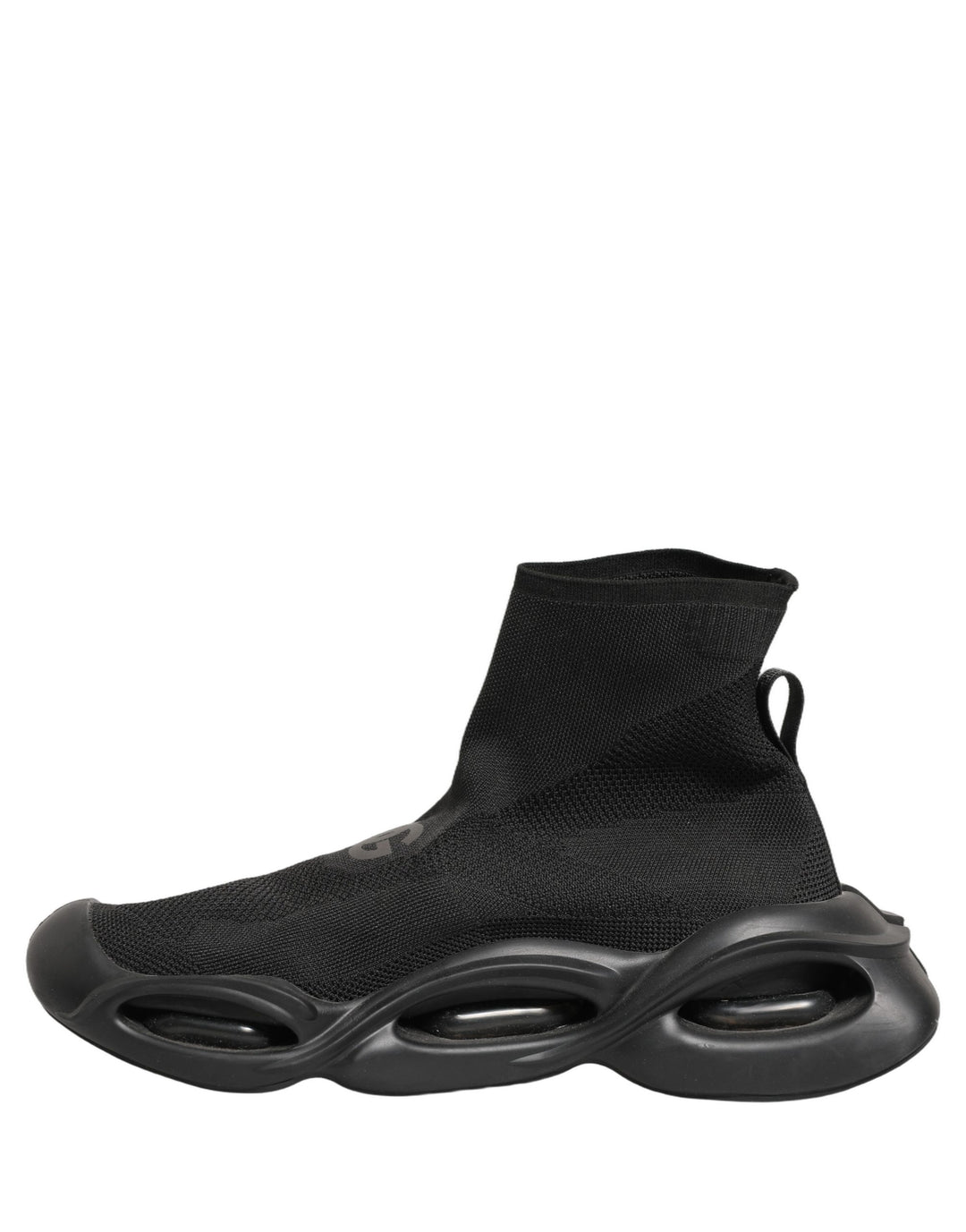 Dolce &amp; Gabbana Black Slip On Wave Socks Men Sneakers Shoes