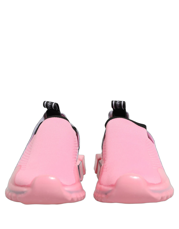 Dolce &amp; Gabbana Pink Slip On Low Top Sorrento Sneakers Shoes