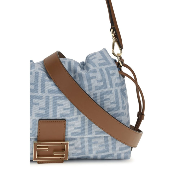 Fendi - Blue Cotton Shoulder Bag