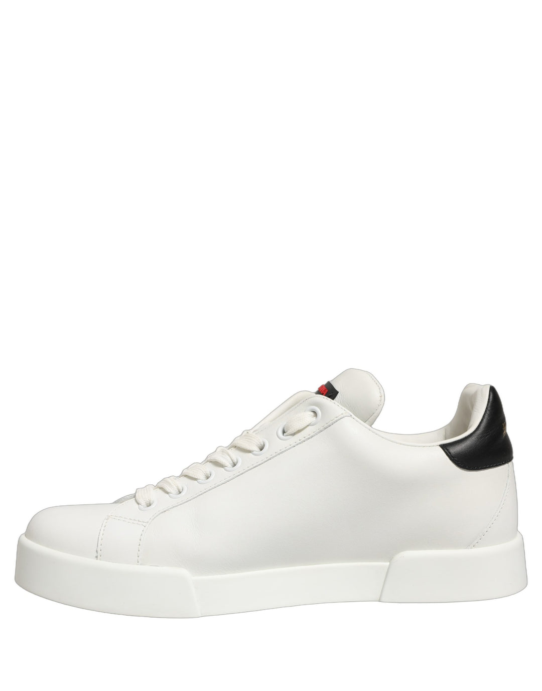 Dolce &amp; Gabbana White Patch Calfskin Nappa Portofino Sneakers Shoes