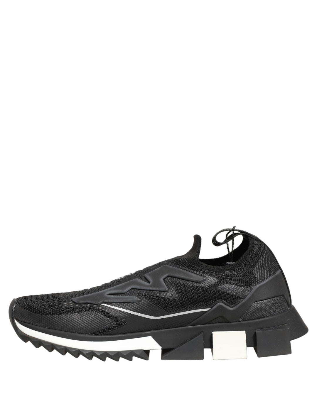 Dolce &amp; Gabbana Black White Sorrento Slip-On Logo Sneakers Shoes
