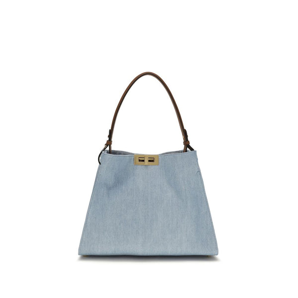 Fendi - Blue Cotton Handbag