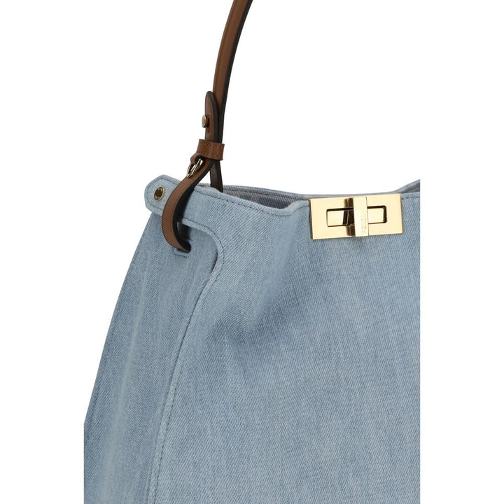 Fendi - Blue Cotton Handbag