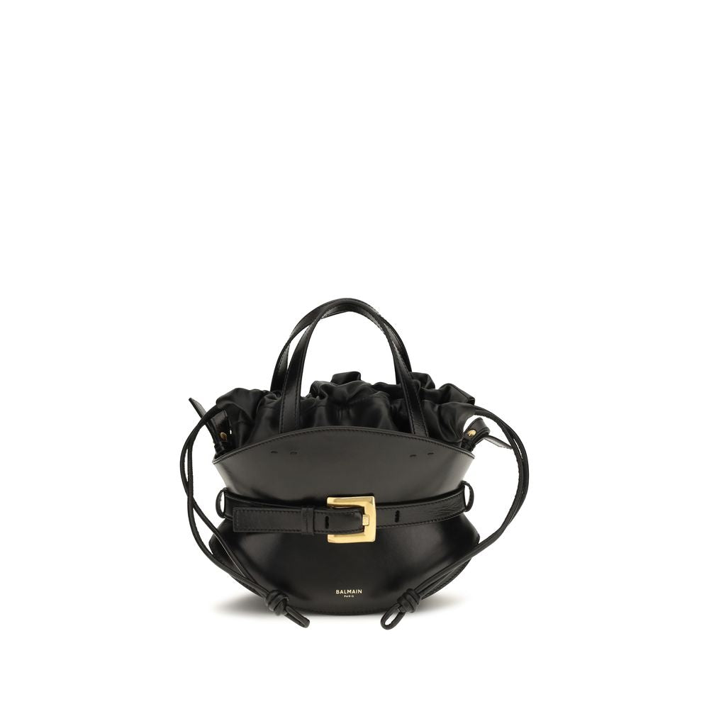Balmain - Black Calf Leather Bos Taurus Shoulder Bag