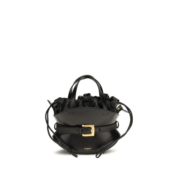 Balmain - Black Calf Leather Bos Taurus Shoulder Bag
