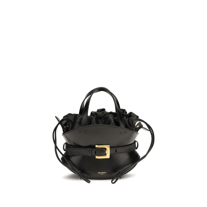 Balmain - Black Calf Leather Bos Taurus Shoulder Bag