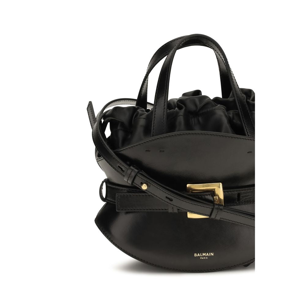 Balmain - Black Calf Leather Bos Taurus Shoulder Bag