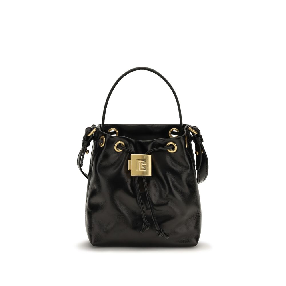 Balmain - Black Calf Leather Bos Taurus Backet Bag