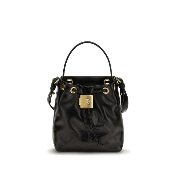 Balmain - Black Calf Leather Bos Taurus Backet Bag