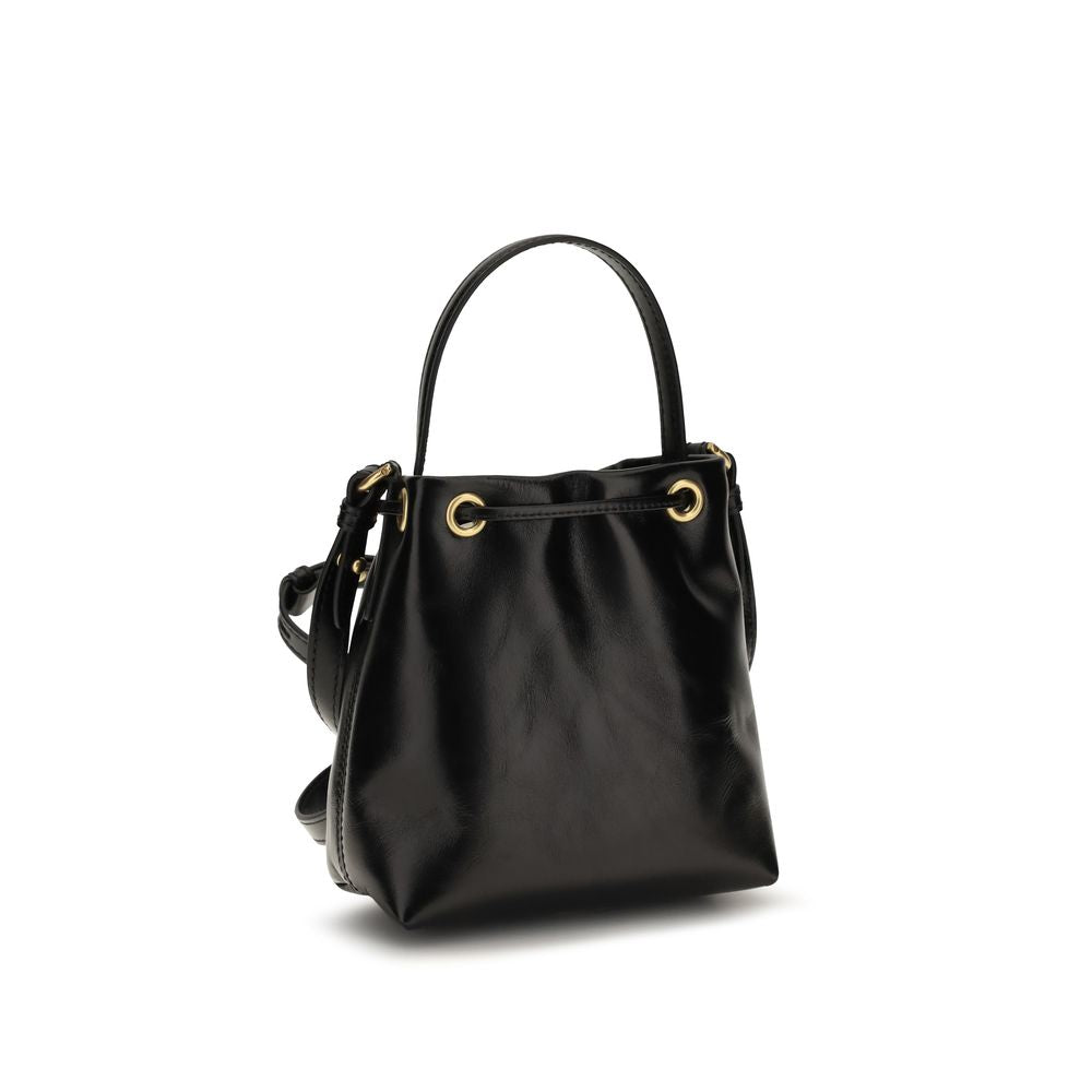 Balmain - Black Calf Leather Bos Taurus Backet Bag