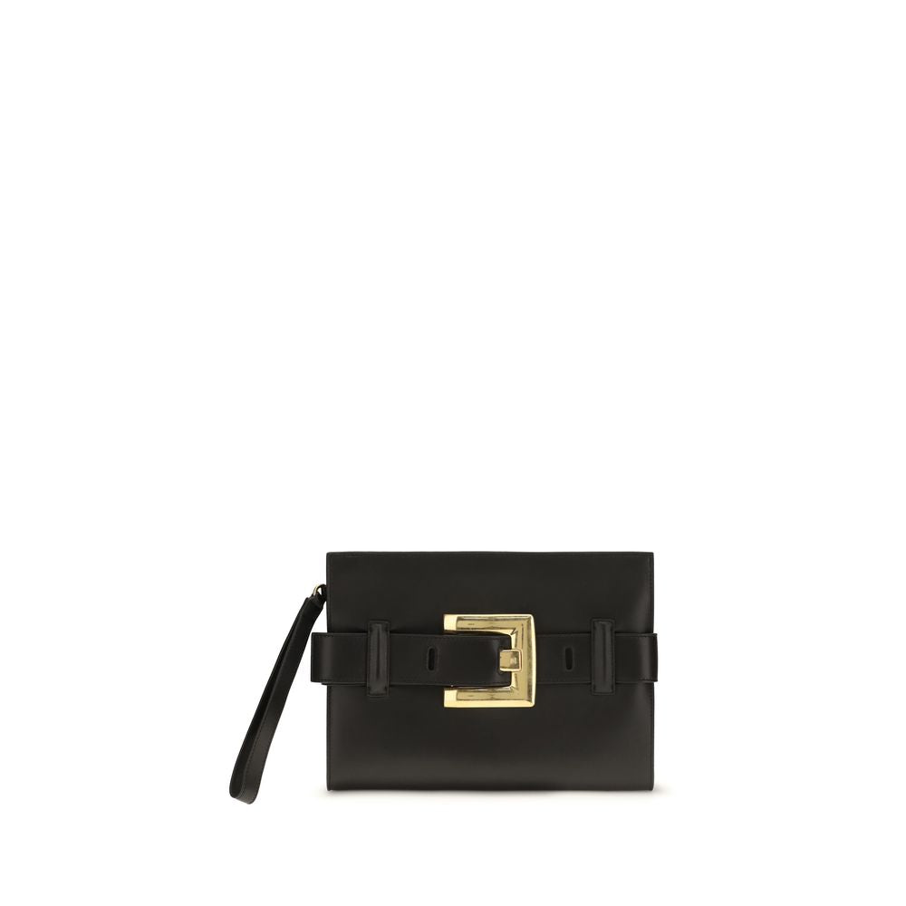 Balmain - Black Lamb Ovis Aries Clutch Bag