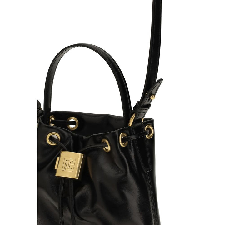 Balmain - Black Calf Leather Bos Taurus Backet Bag