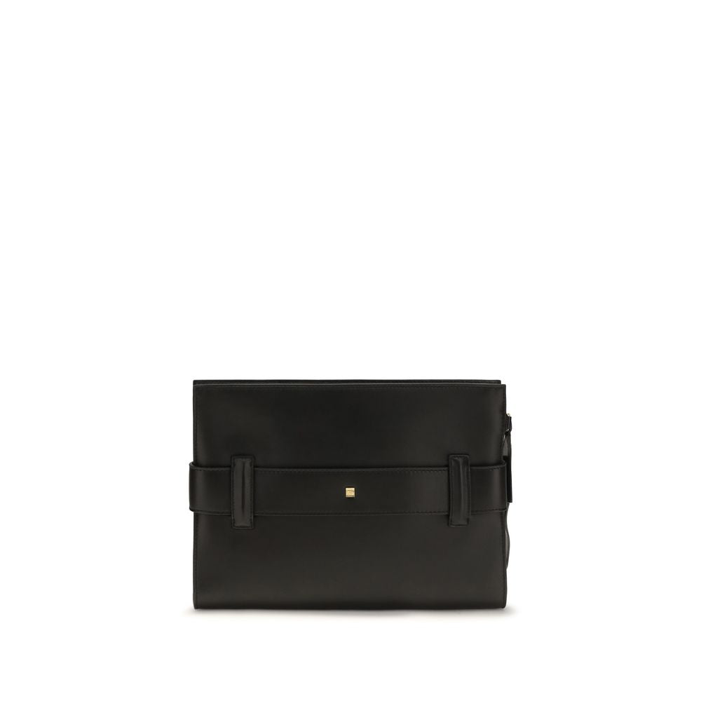 Balmain - Black Lamb Ovis Aries Clutch Bag