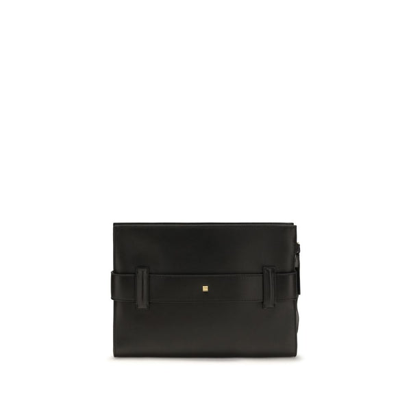 Balmain - Black Lamb Ovis Aries Clutch Bag