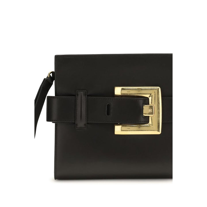 Balmain - Black Lamb Ovis Aries Clutch Bag