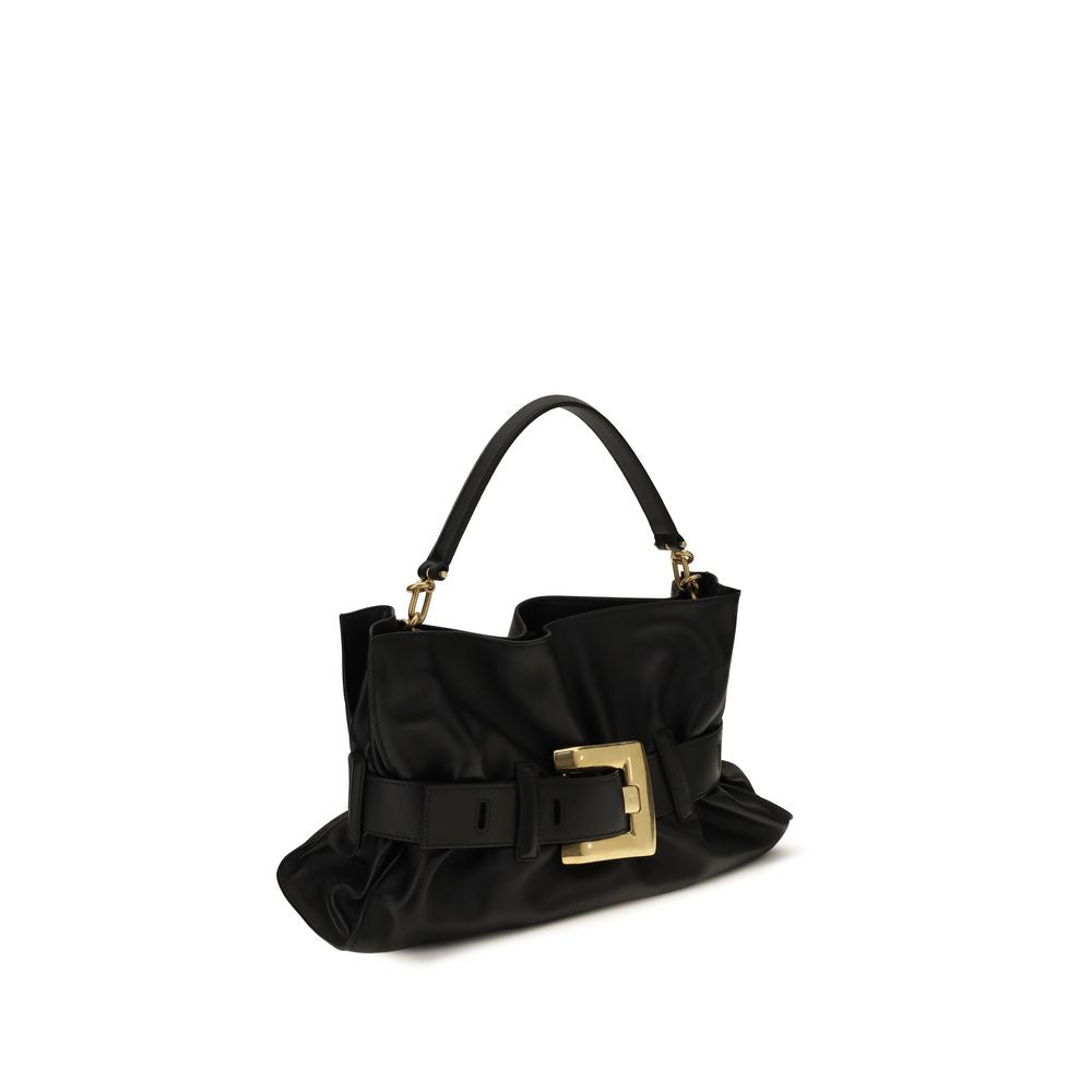 Balmain - Black Calf Leather Bos Taurus Handbag