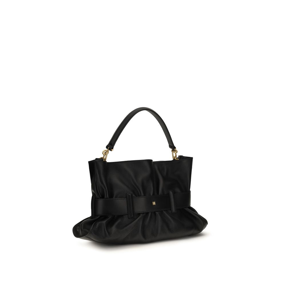 Balmain - Black Calf Leather Bos Taurus Handbag