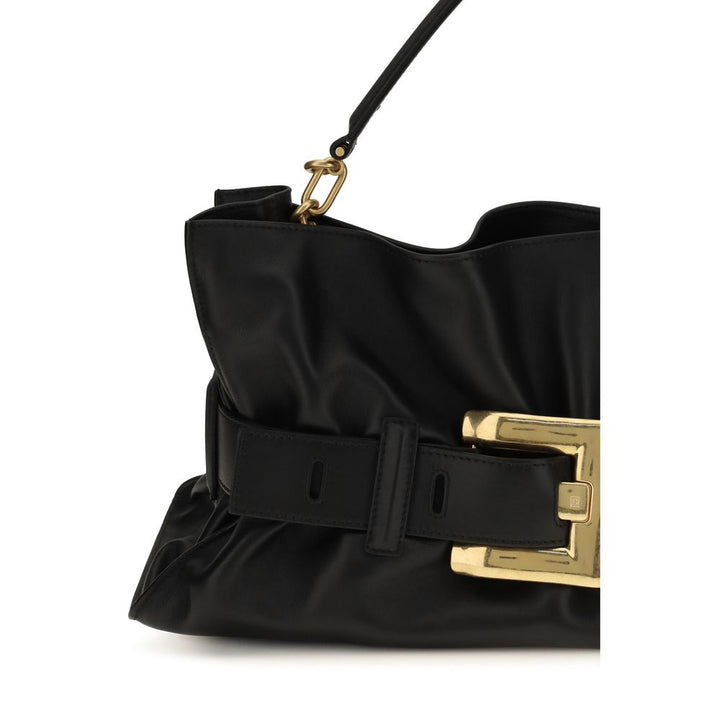 Balmain - Black Calf Leather Bos Taurus Handbag