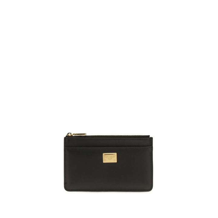 Dolce &amp; Gabbana Black Calf Leather Bos Taurus Wallet