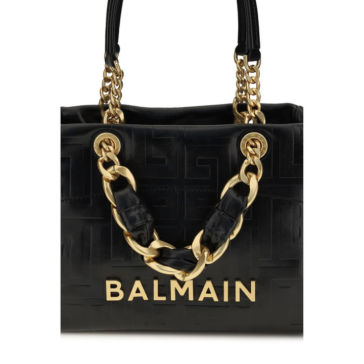 Balmain - Black Calf Leather Bos Taurus Shoulder Bag