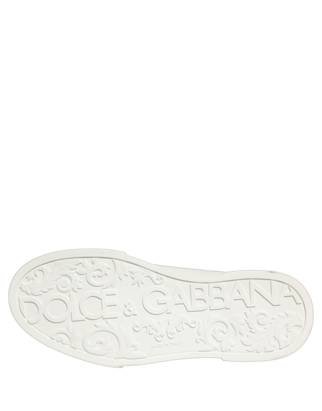 Dolce &amp; Gabbana White Leather DG Logo Low Top Sneakers Shoes