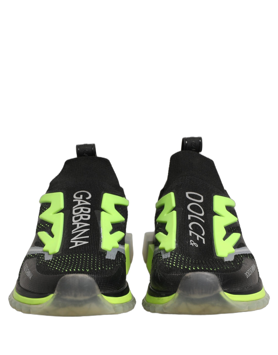 Dolce &amp; Gabbana Black Green Sorrento Low Top Sneakers Shoes