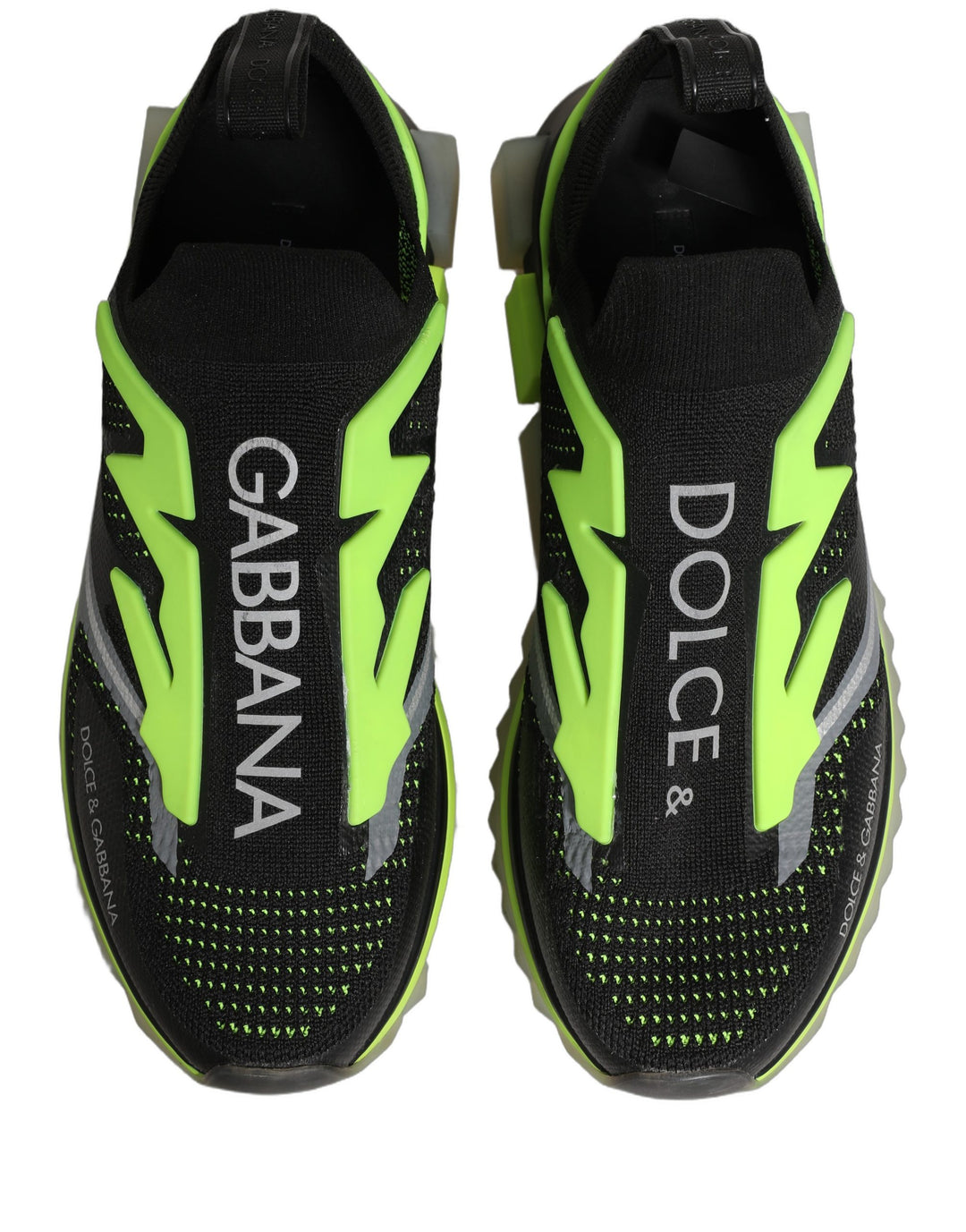 Dolce &amp; Gabbana Black Green Sorrento Low Top Sneakers Shoes