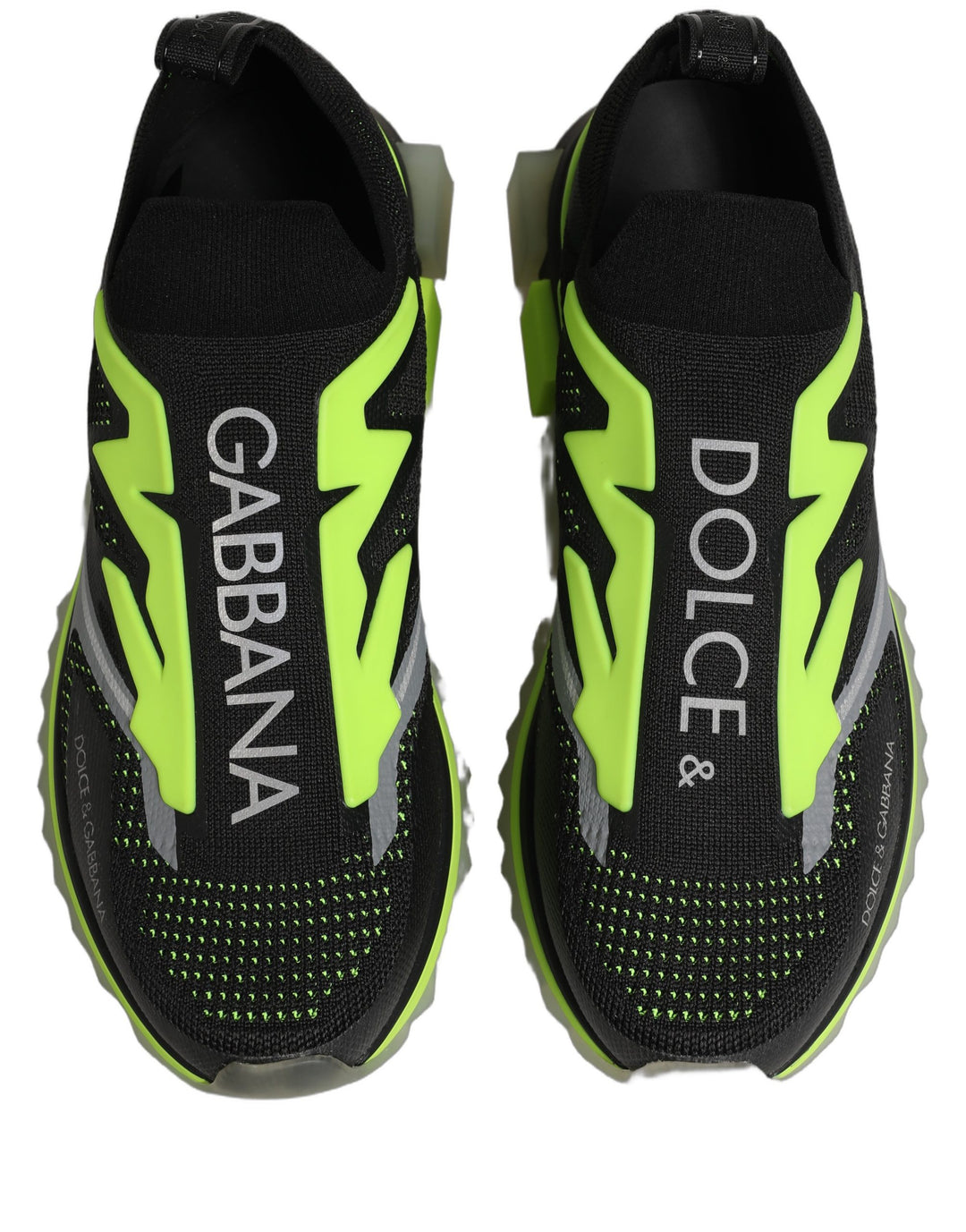 Dolce &amp; Gabbana Black Green Sorrento Low Top Sneakers Shoes