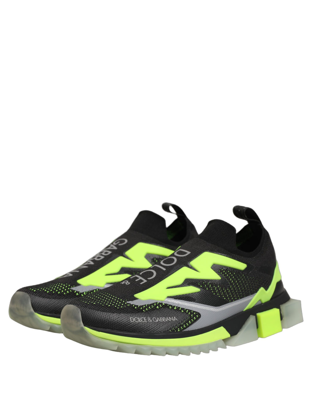 Dolce &amp; Gabbana Black Green Sorrento Low Top Sneakers Shoes