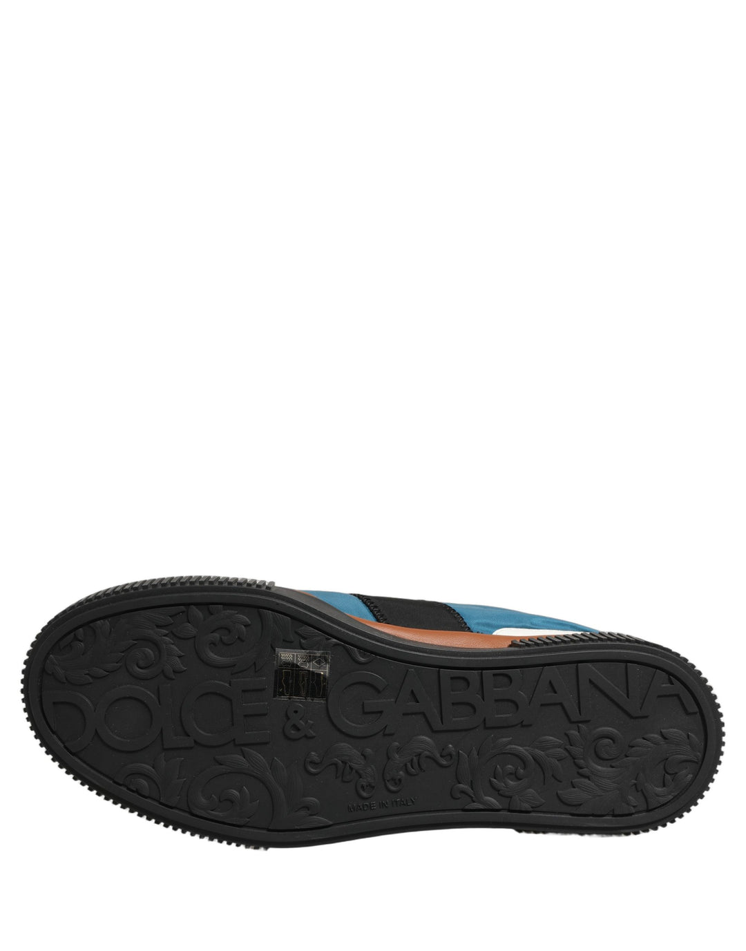 Dolce &amp; Gabbana Multicolor Leather MIAMI Low Top Men Sneakers Shoes