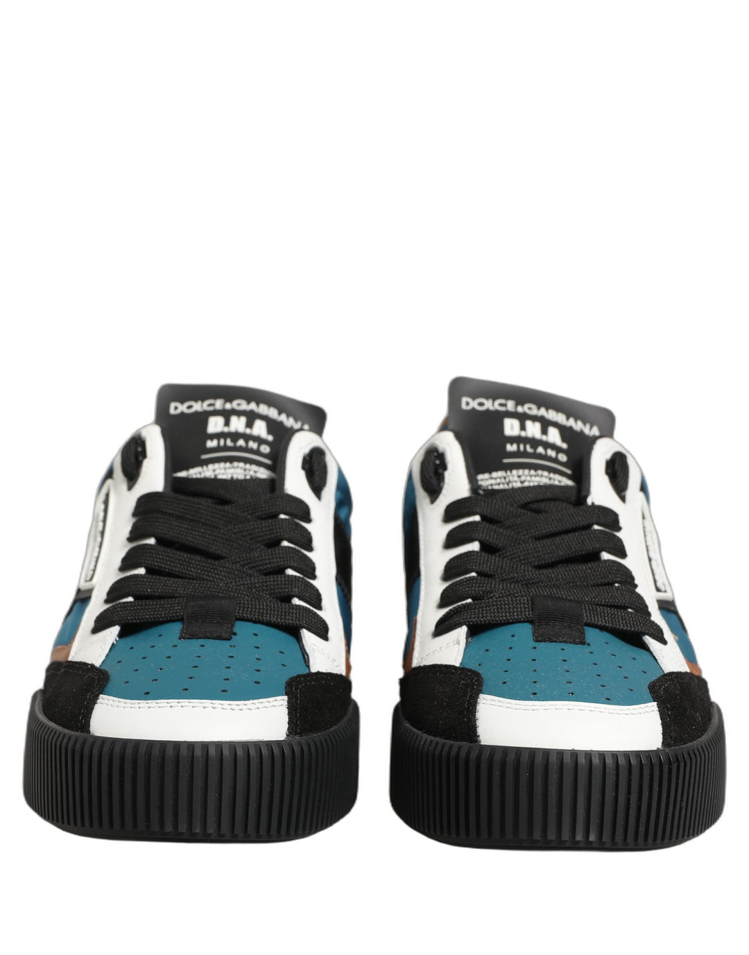 Dolce &amp; Gabbana Multicolor Leather MIAMI Low Top Men Sneakers Shoes