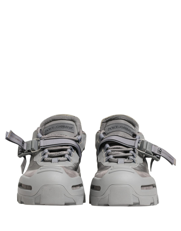 Dolce &amp; Gabbana Gray Airmaster Panelled Low Top Men Sneakers Shoes