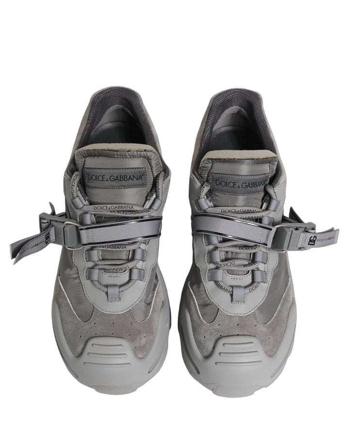 Dolce &amp; Gabbana Gray Airmaster Panelled Low Top Men Sneakers Shoes