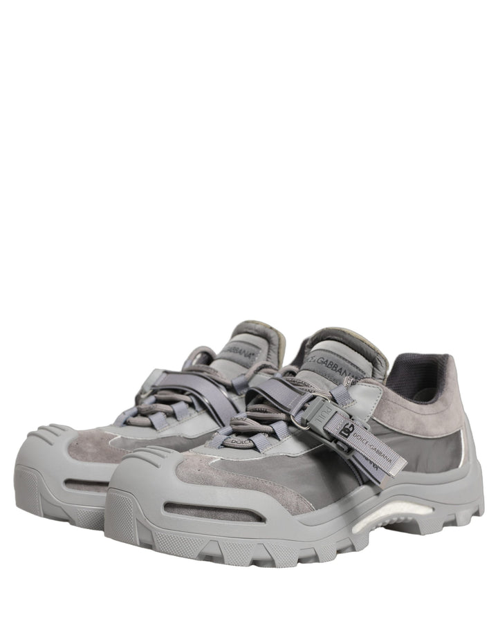 Dolce &amp; Gabbana Gray Airmaster Panelled Low Top Men Sneakers Shoes