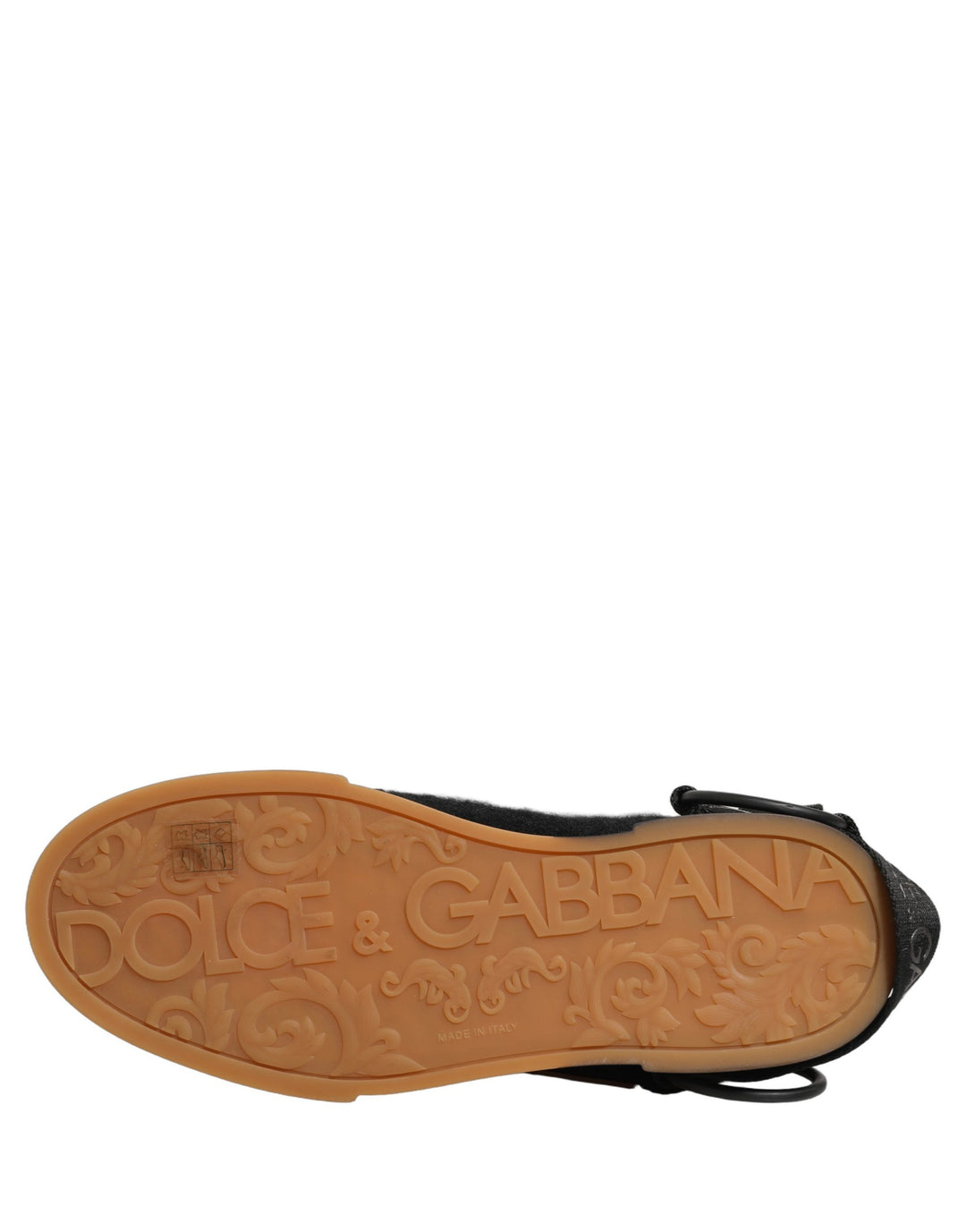 Dolce &amp; Gabbana Black Leather Low Trainers Men Sneakers Shoes