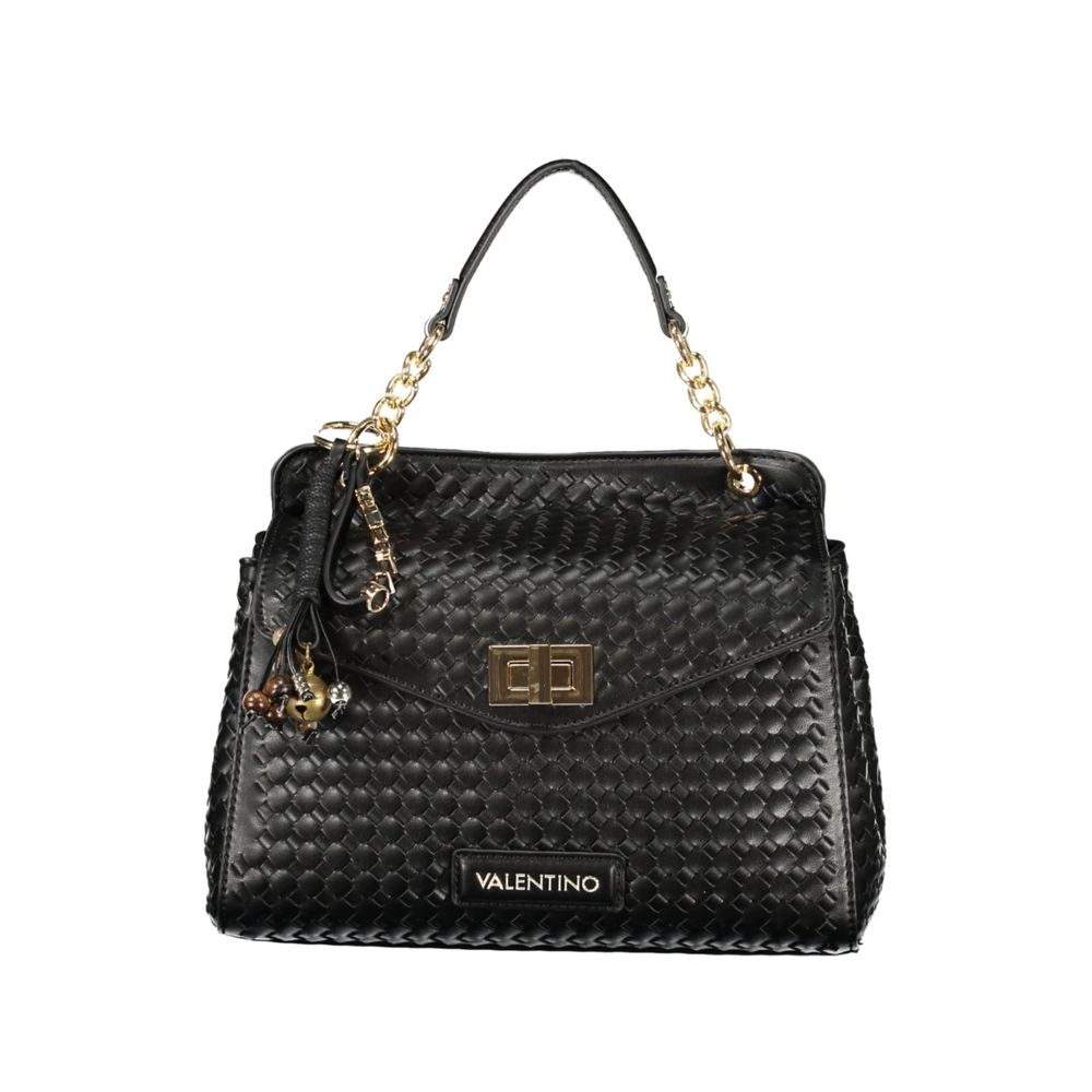 Mario Valentino - Black Polyurethane Women’s Bag with Adjustable Strap