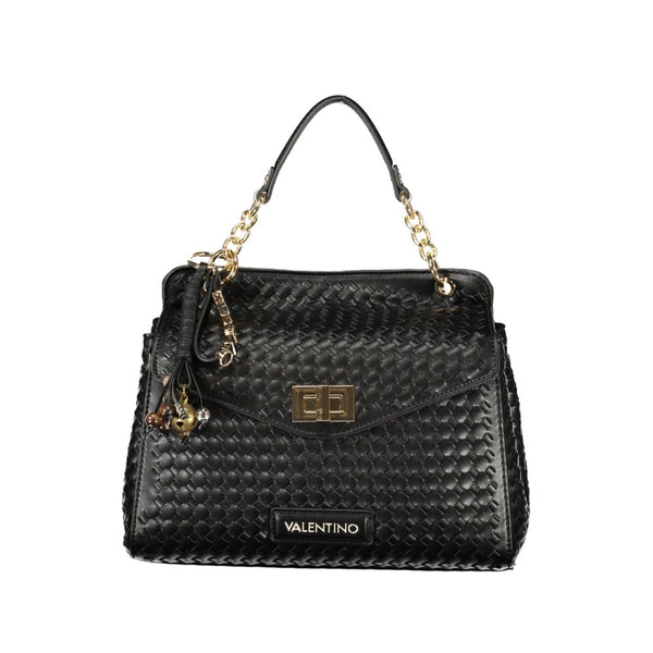 Mario Valentino - Black Polyurethane Women’s Bag with Adjustable Strap