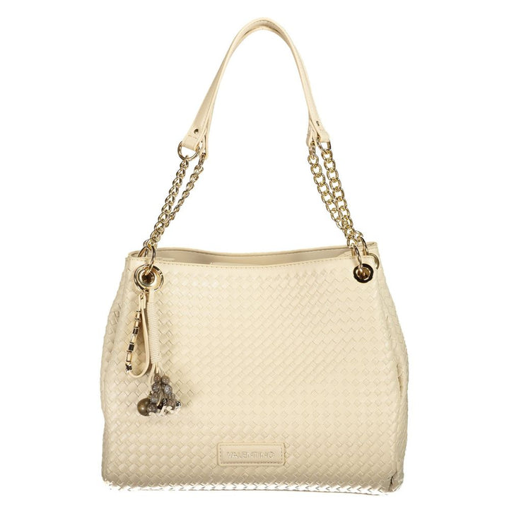 Mario Valentino - Beige Polyurethane Women’s Bag with Adjustable and Removable Strap