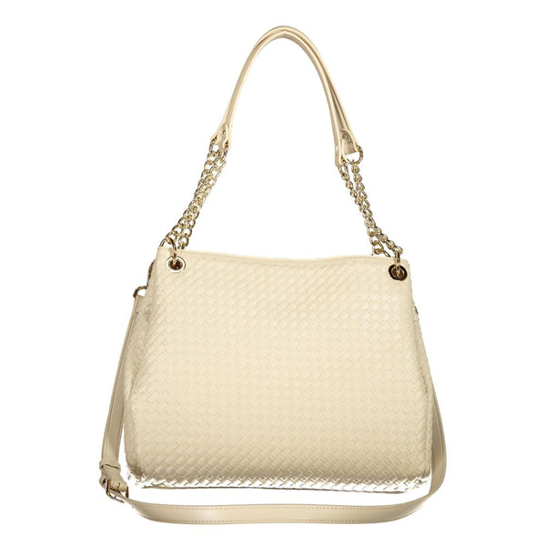 Mario Valentino - Beige Polyurethane Women’s Bag with Adjustable and Removable Strap