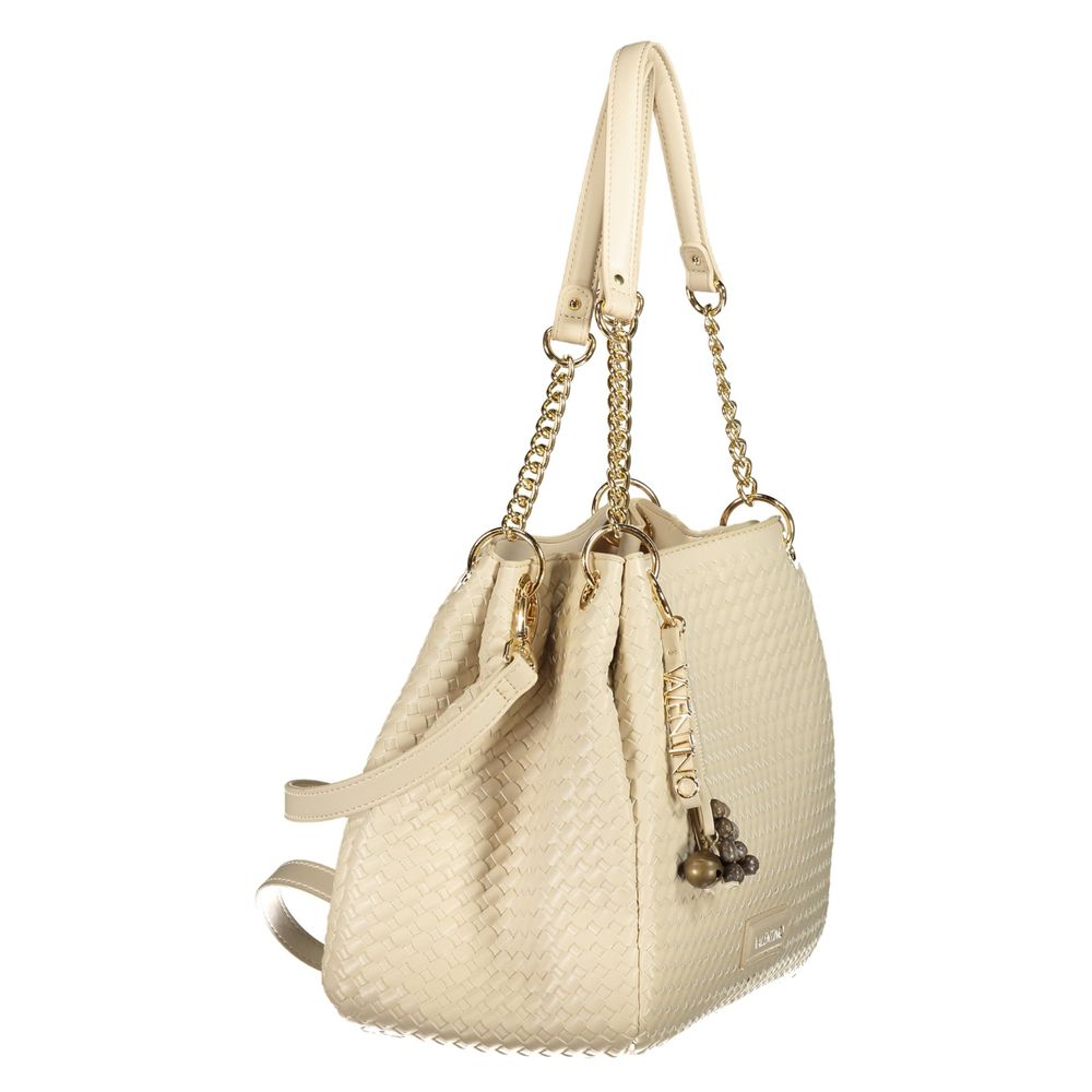 Mario Valentino - Beige Polyurethane Women’s Bag with Adjustable and Removable Strap