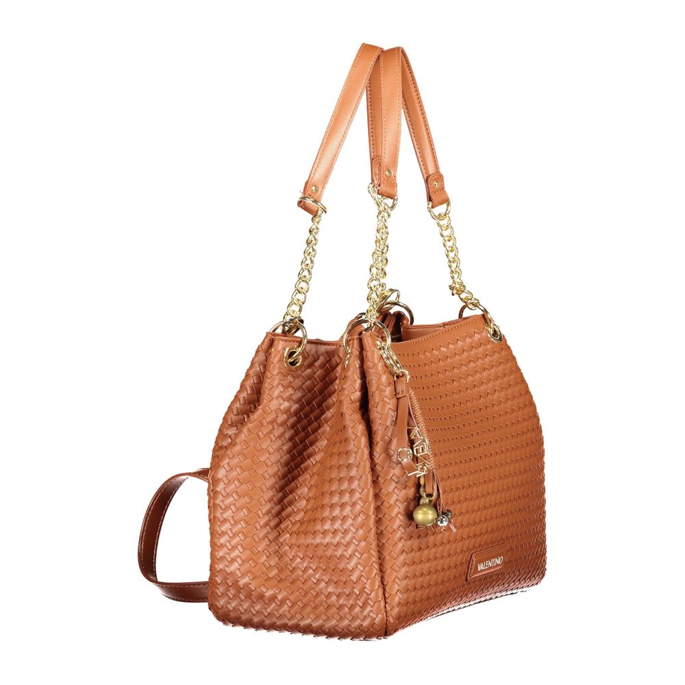 Mario Valentino - Brown Polyurethane Women Bag With Shoulder Handles