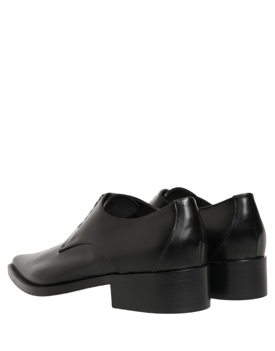 Dolce &amp; Gabbana Black Leather Lace Up Derby Dress Shoes