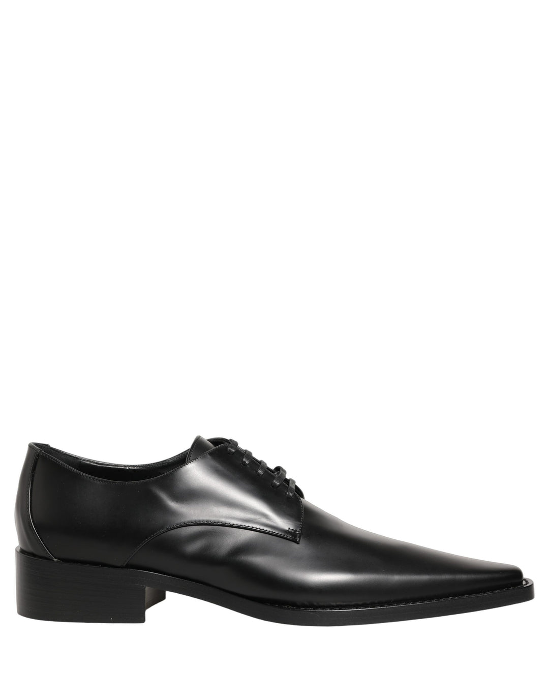 Dolce &amp; Gabbana Black Leather Lace Up Derby Dress Shoes