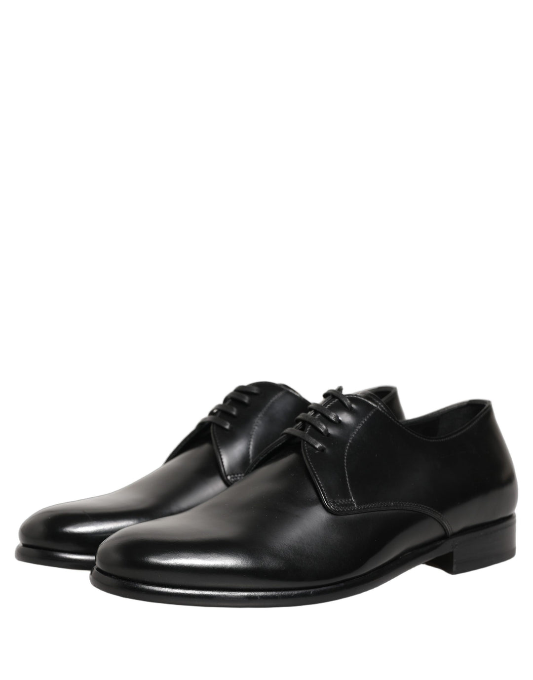 Dolce &amp; Gabbana Black Leather Lace Up Derby Dress Shoes