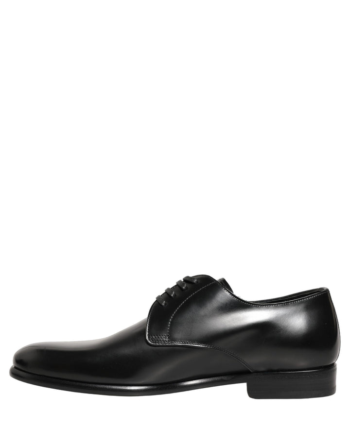 Dolce &amp; Gabbana Black Leather Lace Up Derby Dress Shoes