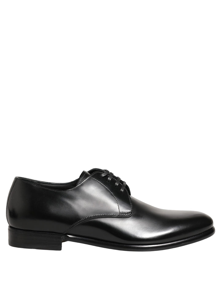 Dolce &amp; Gabbana Black Leather Lace Up Derby Dress Shoes